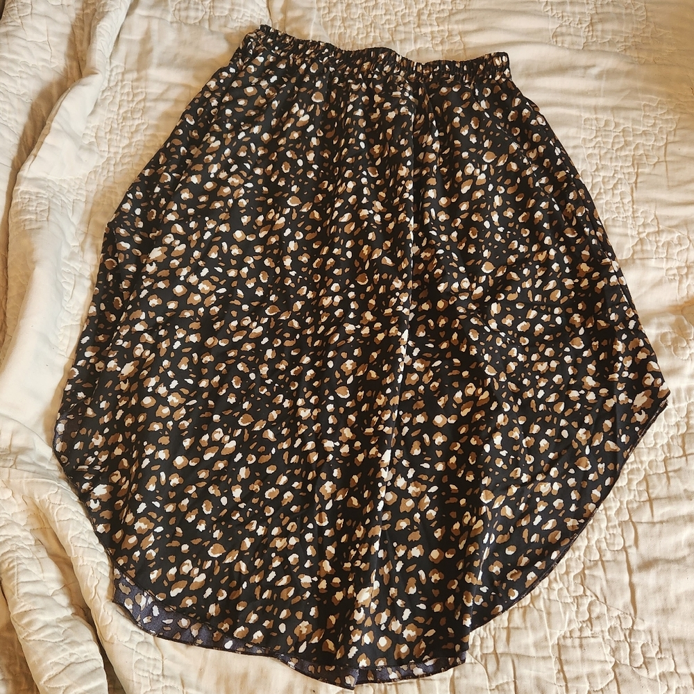 Black Multi Shein Skirt Size 1XL(14)